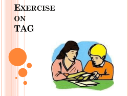 Exercise on TAG