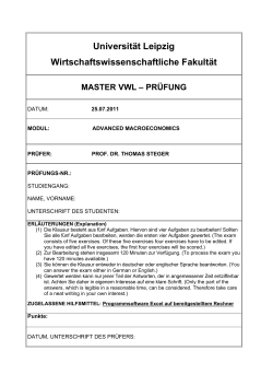 Universit&auml;t Leipzig Wirtschaftswissenschaftliche Fakult&auml;t