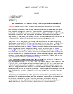 Example - Notice to Propane Installers