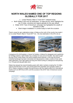 north wales named one of top regions globally for 2017
