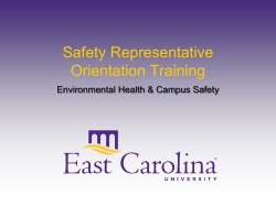 Safety Representative Orientation Training