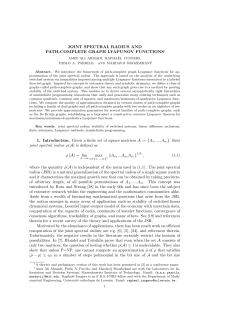 JOINT SPECTRAL RADIUS AND PATH
