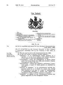 13 GEO V 1922 No 24 Amusements-tax