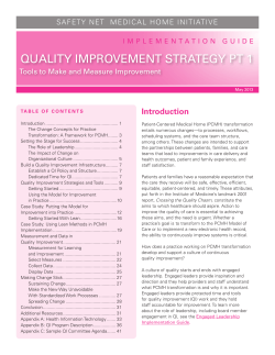 Quality Improvement Strategy Part 1