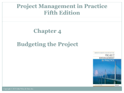 Budgeting the Project