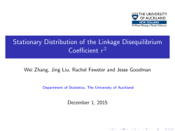 Stationary Distribution of the Linkage Disequilibrium Coefficient r2