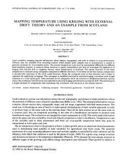 Mapping temperature using kriging with external drift: Theory and an