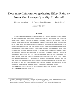 Does more Information-gathering Effort Raise or - Berkeley-Haas