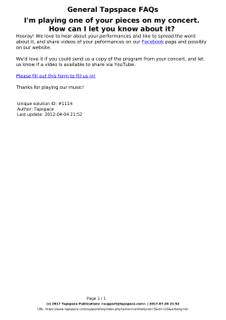 m playing one of your pieces on my concert. How can I