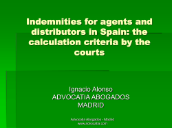 Indemnities in agency and distribution agreements