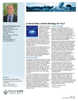 Is Smart Beta a Smart Strategy for You?