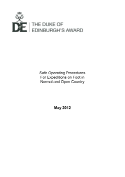 Risk Assessment and Safe Operating Procedures for