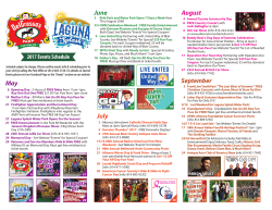 2017 Events Schedule
