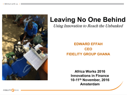 Leaving No One Behind