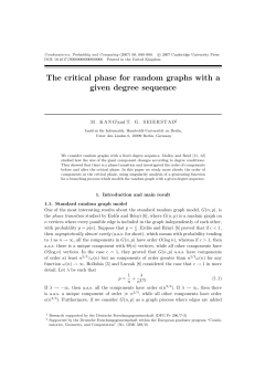 The critical phase for random graphs with a given degree sequence