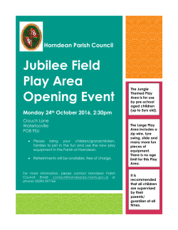 Jubilee Field Play Area Opening Event