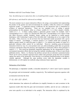 Most studies in the GxE literature use a cross