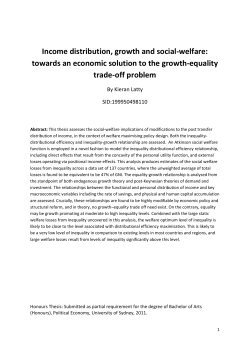 Income distribution, growth and social