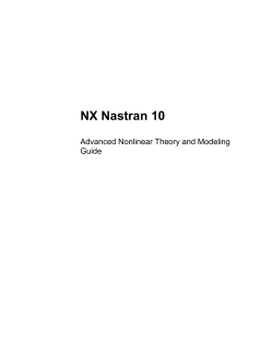 NX Nastran 10 Advanced Theory and Modeling Guide