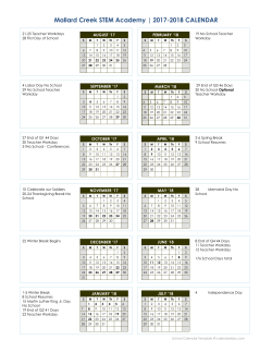 2017-18 Yearly School Calendar