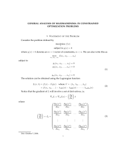 General Constrained Optimization