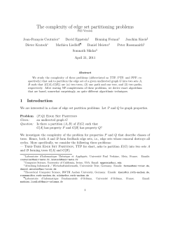 The complexity of edge set partitioning problems