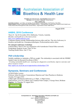Tax Invoice/Receipt - Australasian Association of Bioethics and