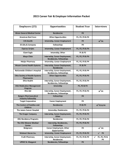 2015 APhA Pharmacy Career Fair Company Descriptions