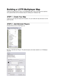 Building a LOTR Multiplayer Map