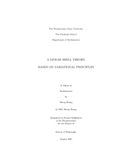 A Linear Shell Theory Based on Variational Principles