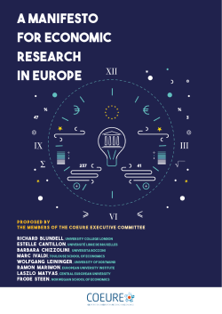 A Manifesto for Economic Research in Europe