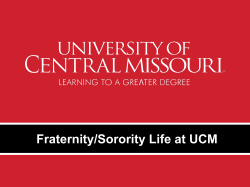 Fraternity and Sorority Life