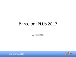 BarcelonaPLUs March2017 Don presentation[...]
