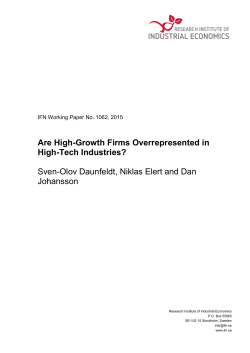 Are High-Growth Firms Overrepresented in High