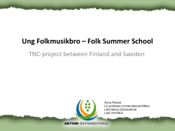 Ung Folkmusikbro &ndash; Folk Summer School