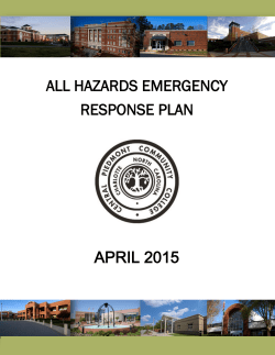 all hazards emergency response plan april 2015