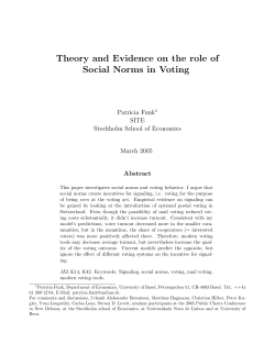 Theory and Evidence on the role of Social Norms in Voting