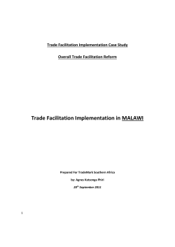 Trade Facilitation Implementation Case Study Overall Trade