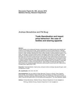 Trade liberalisation and import price behaviour: the case of