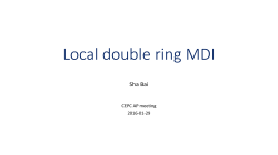 Partial double ring MDI