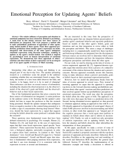 Emotional Perception for Updating Agents` Beliefs