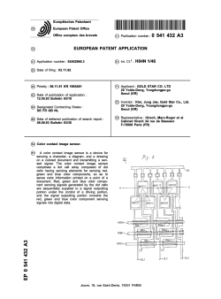 Color contact image sensor - European Patent Office