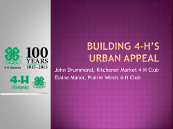 Building 4-H*s urban Appeal - 4