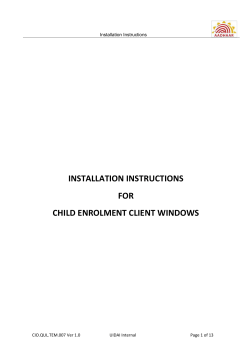 Installation Instruction Document