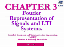 Fourier Representation of Signals