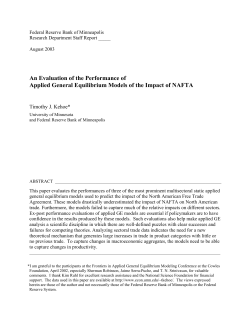 An Evaluation of the Performance of Applied General Equilibrium