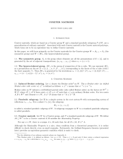 COXETER MATROIDS 1. Introduction Coxeter matroids, which are