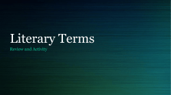 Literary Terms