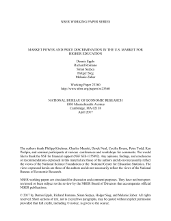 Market Power and Price Discrimination in the U.S. Market for Higher