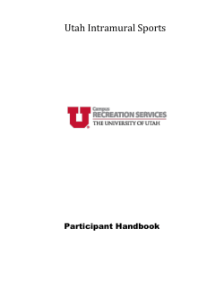 Intramural Sports Handbook - Campus Recreation Services